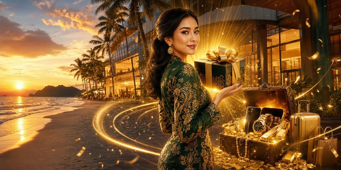 Suasana hiburan kasino berlatar belakang batik di Langkawi menggambarkan semangat dan keunikan platform hiburan lsh33 Malaysia